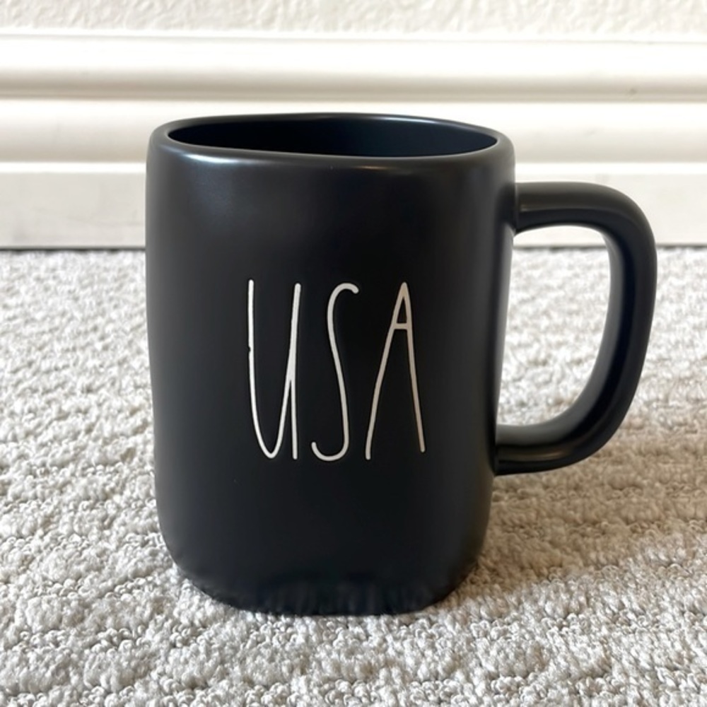 Rae Dunn Black “USA” Coffee Mug